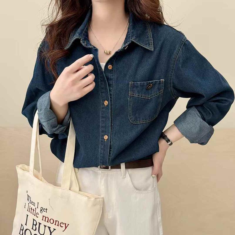 Women s Layered Retro Denim Shirt Jacket - Hong Kong Style, Spring 2025, Long Sleeve Niche Design M темно-синього кольору
Women s Layered Retro Denim Shirt Jacket - Hong Kong Style, Spring 2025, Long Sleeve Niche Design M темно-синього кольору