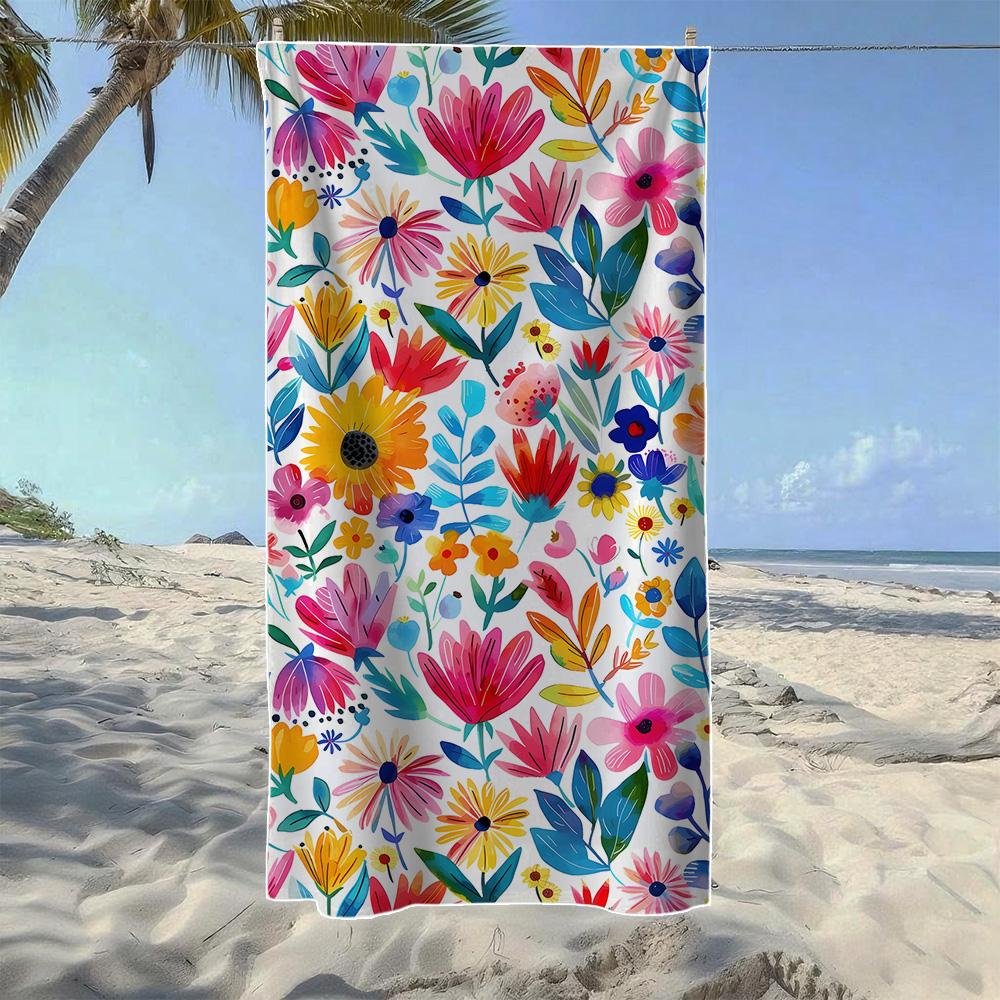 Watercolor Tropical & Flamingo Beach Towel, Soft Quick-Drying, Perfect For Portable Outdoor Travel, Camping And Summer Beach W30*H60(CM)
Watercolor Tropical & Flamingo Beach Towel, Soft Quick-Drying, Perfect For Portable Outdoor Travel, Camping And Summer Beach W30*H60(CM)