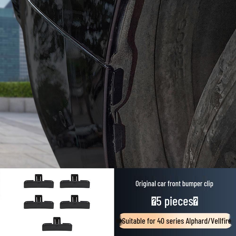 Original Front Bumper Clips for 24-Model Alphard 40 Series & Vellfire
Original Front Bumper Clips for 24-Model Alphard 40 Series & Vellfire