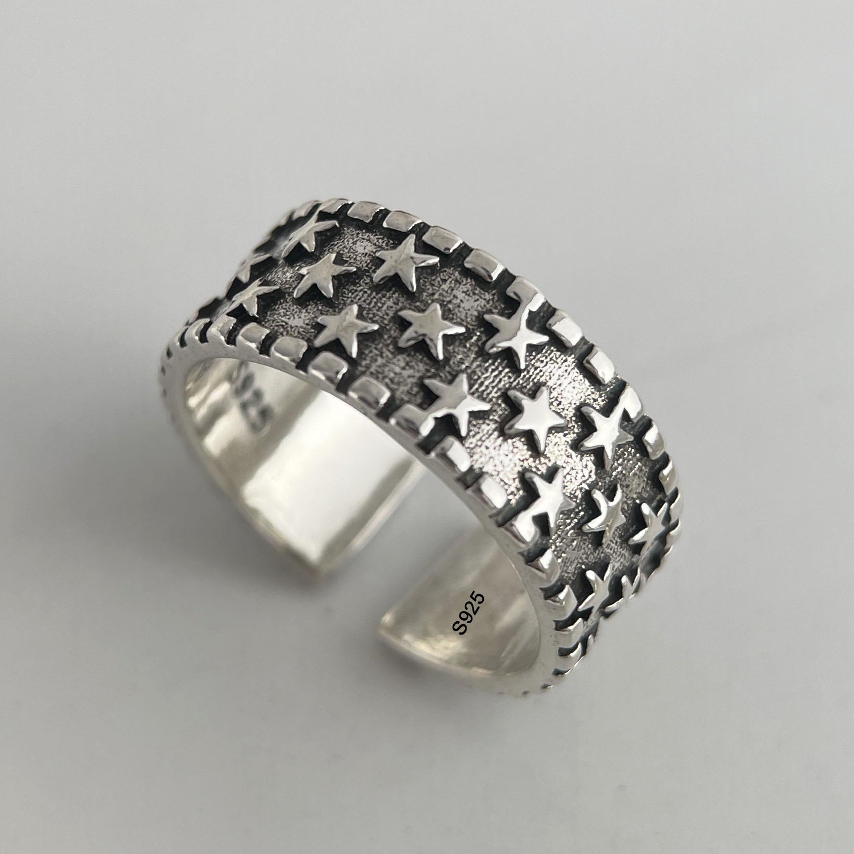 925 Sterling Silver Rings for Women Couple Minimalist Handmade Simple Retro Star Ring Fine Jewelry Gift Prevent Allergy resizable
925 Sterling Silver Rings for Women Couple Minimalist Handmade Simple Retro Star Ring Fine Jewelry Gift Prevent Allergy resizable