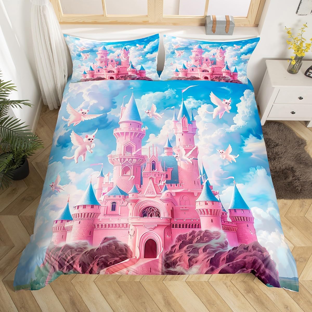 Fantasy Castle Princes Soft Duvet Cover Set Quen King-Sized Dimensionsd Dimensions for Children Kids Young Girls Fairy Tale Themed Princes Beding Set 135*200cm Eu-Single
Fantasy Castle Princes Soft Duvet Cover Set Quen King-Sized Dimensionsd Dimensions for Children Kids Young Girls Fairy Tale Themed Princes Beding Set 135*200cm Eu-Single