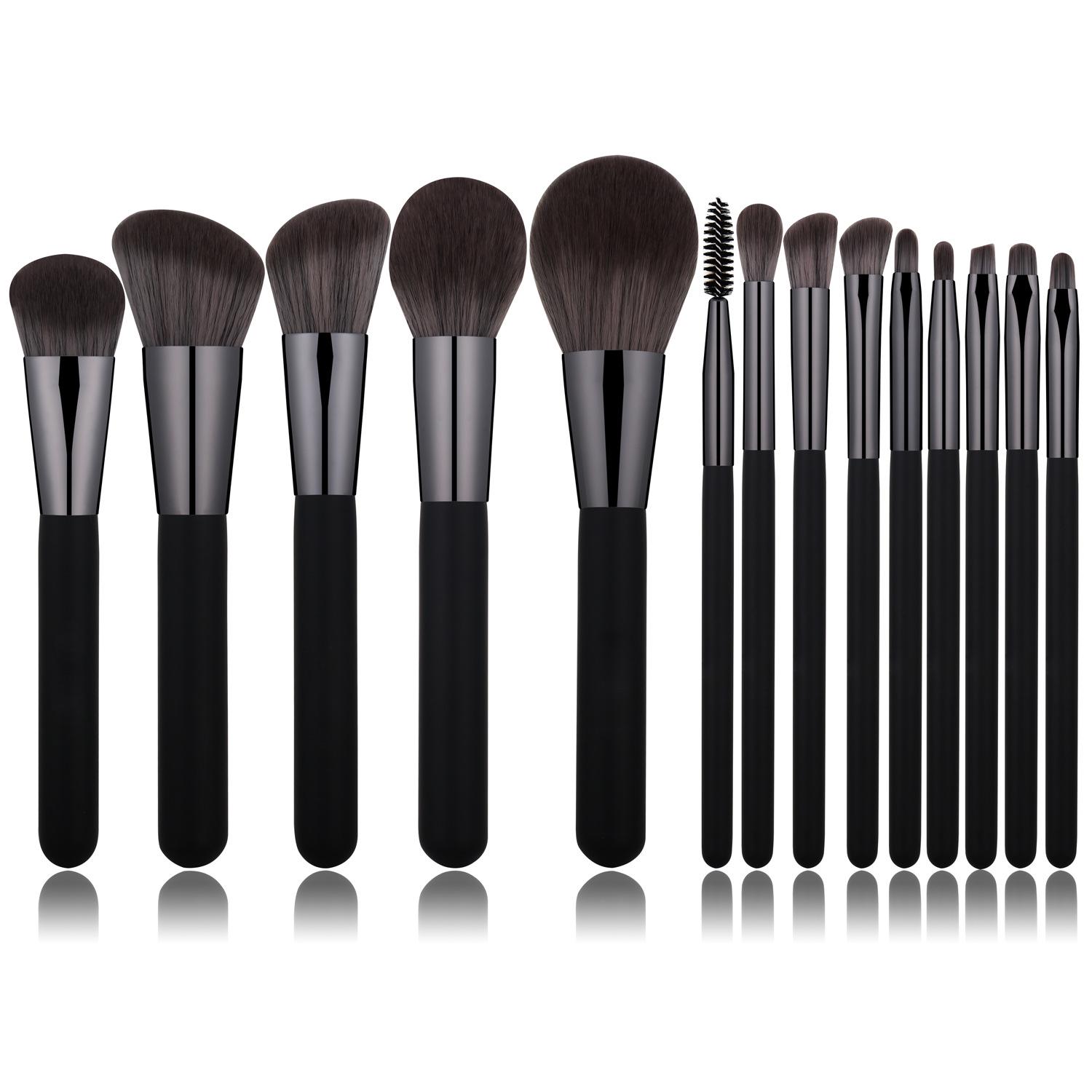 14-Piece Professional Makeup Brush Set with Super Soft Synthetic Bristles чёрный
14-Piece Professional Makeup Brush Set with Super Soft Synthetic Bristles чёрный