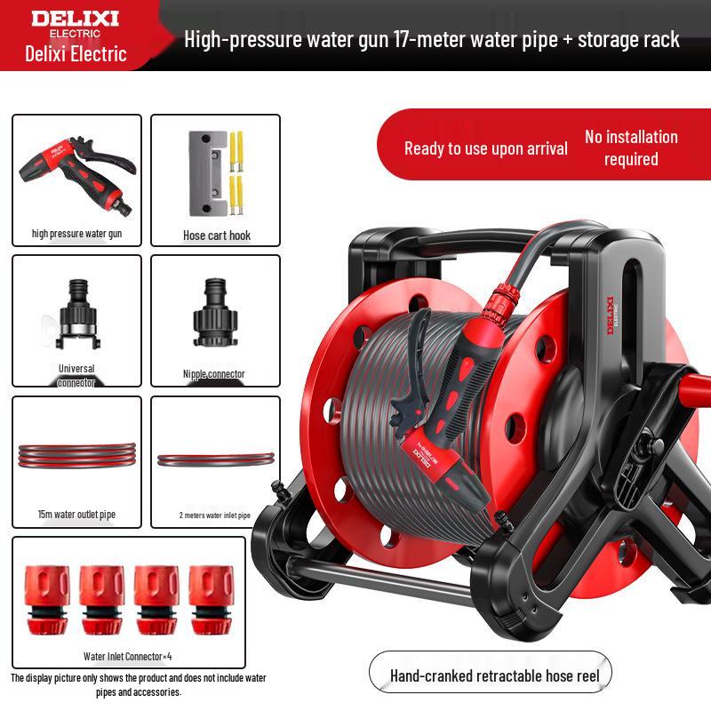 Delixi Electric High Pressure Water Hose and Reel for Gardening and Car Washing
Delixi Electric High Pressure Water Hose and Reel for Gardening and Car Washing