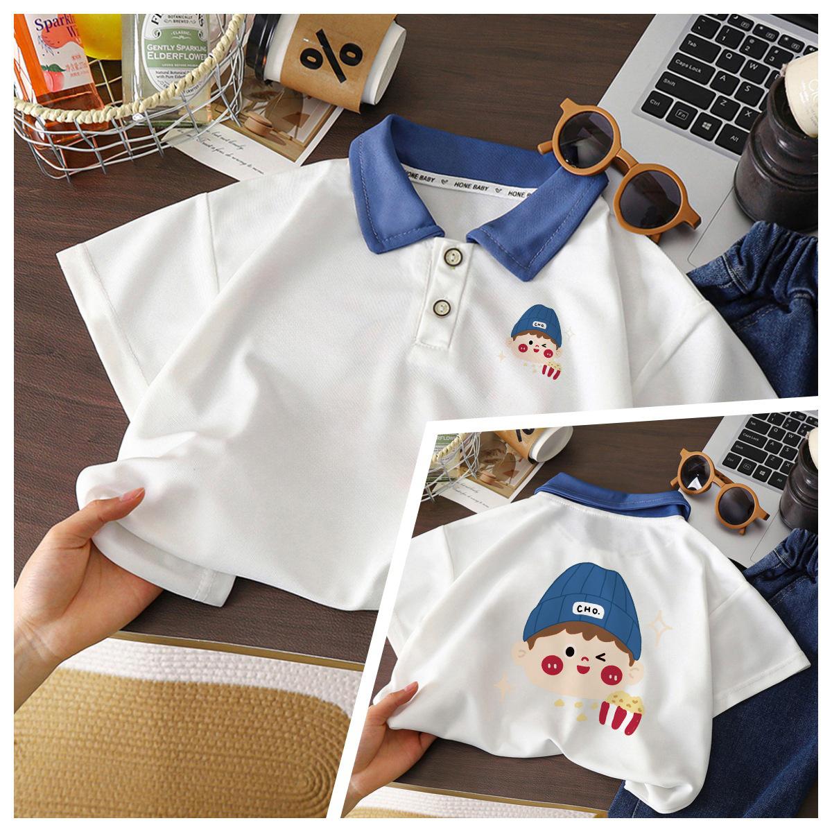 Children Boys Summer Polo Shirts Print Short Sleeve Baby Girls T-shirt Loose Casual Kid Boy Little Top 160cm
Children Boys Summer Polo Shirts Print Short Sleeve Baby Girls T-shirt Loose Casual Kid Boy Little Top 160cm