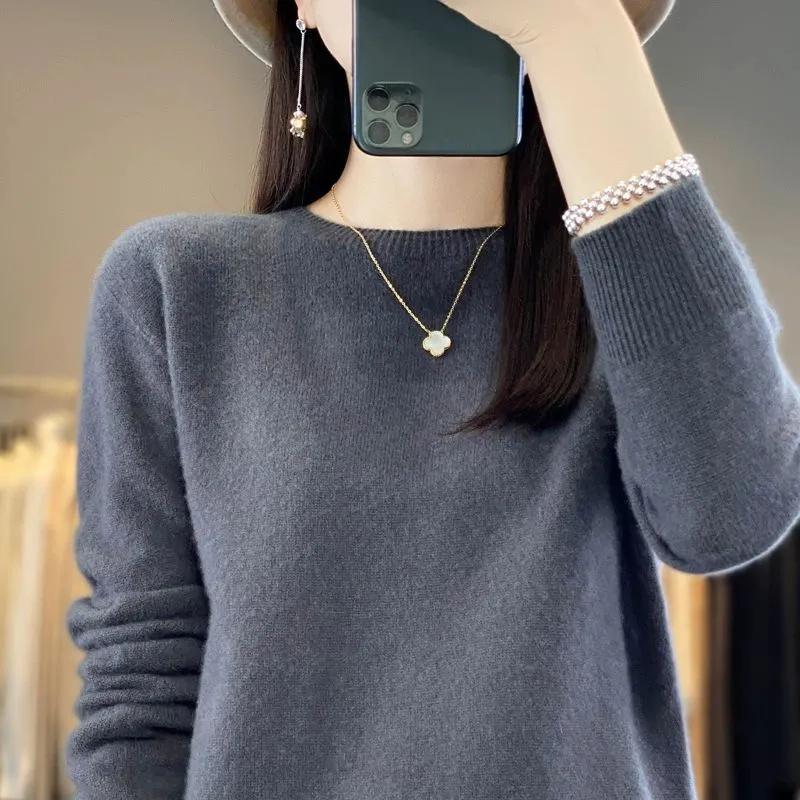 Round Neck Color Wool Sweater Women s Pullover Pullover Versatile Loose Cashmere Knit Base Layer Long Sleeve Sweater S
Round Neck Color Wool Sweater Women s Pullover Pullover Versatile Loose Cashmere Knit Base Layer Long Sleeve Sweater S