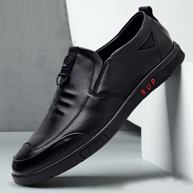 The first layer of cowhide couple s men s casual leather shoes is fashionable, the Korean version is versatile, genuine leather, Doudou shoes are bre 38 чорний
The first layer of cowhide couple s men s casual leather shoes is fashionable, the Korean version is versatile, genuine leather, Doudou shoes are bre 38 чорний