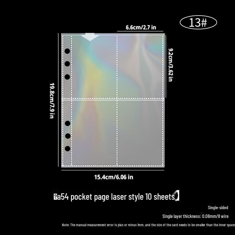 Компактный нескользящий прозрачный альбом для карточек формата А5 с 3-дюймовыми четырехлистными страницами для хранения небольших карточек
Компактный нескользящий прозрачный альбом для карточек формата А5 с 3-дюймовыми четырехлистными страницами для хранения небольших карточек