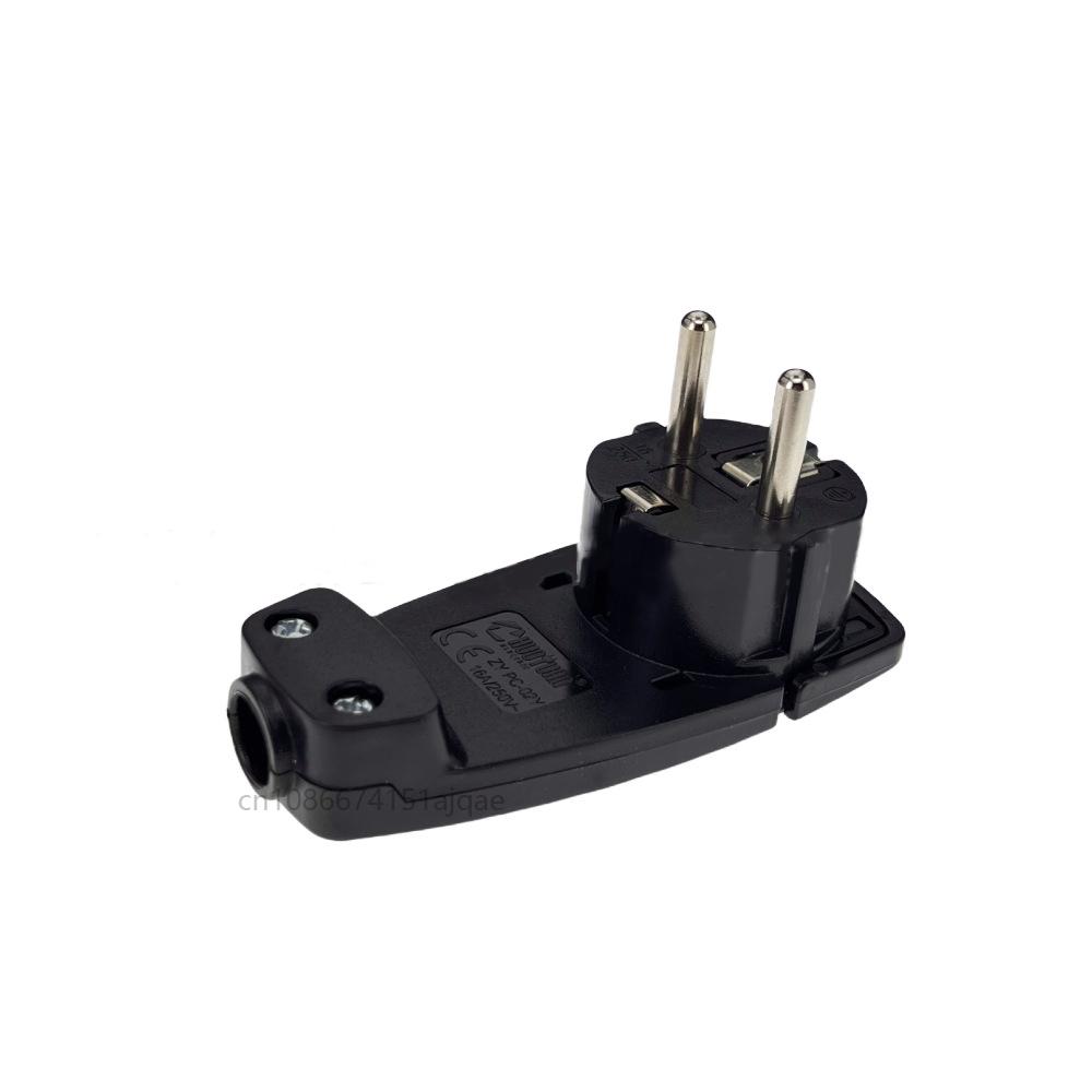Euro-standard German pull-ring self-assembly European power cord plug, German and French universal plug with a curved ultra-slim чорний
Euro-standard German pull-ring self-assembly European power cord plug, German and French universal plug with a curved ultra-slim чорний