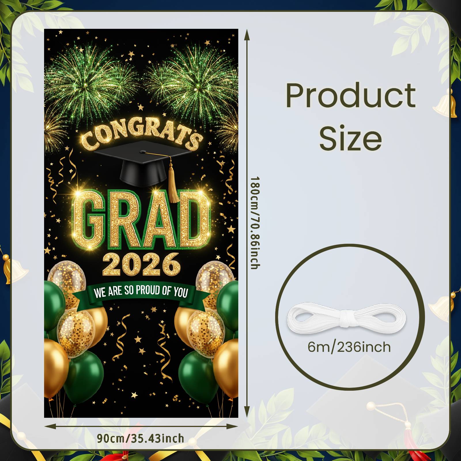 Grad Celebration Display Sparkling Finish Congrats Grad Banner Grad Congrats Banner Black Gold Color Scheme For Home Celebration
Grad Celebration Display Sparkling Finish Congrats Grad Banner Grad Congrats Banner Black Gold Color Scheme For Home Celebration