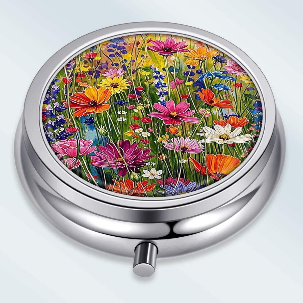 Portable Pill Box with 3 Compartments, Mini Metal Medicine Organizer Case, Cute Printed Pill Container for Vitamins, Pills, Jewelry, Travel, Daily Use
Portable Pill Box with 3 Compartments, Mini Metal Medicine Organizer Case, Cute Printed Pill Container for Vitamins, Pills, Jewelry, Travel, Daily Use