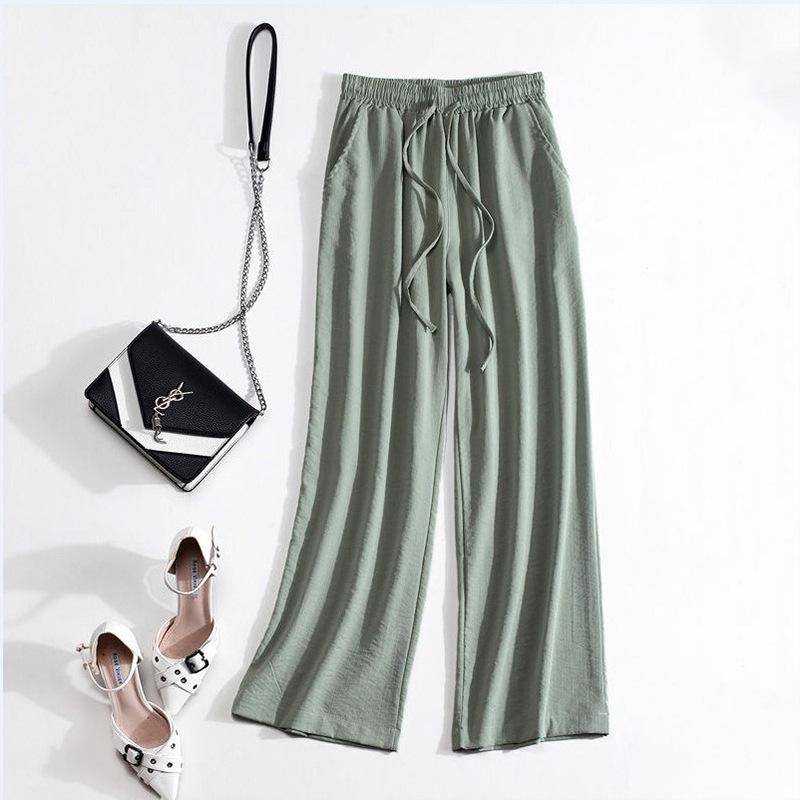(S~4XL) Повседневные простые длинные брюки, эластичные широкие брюки с высокой талией и карманами, летние свободные дышащие легкие мягкие брюки плюс 4XL
(S~4XL) Повседневные простые длинные брюки, эластичные широкие брюки с высокой талией и карманами, летние свободные дышащие легкие мягкие брюки плюс 4XL
