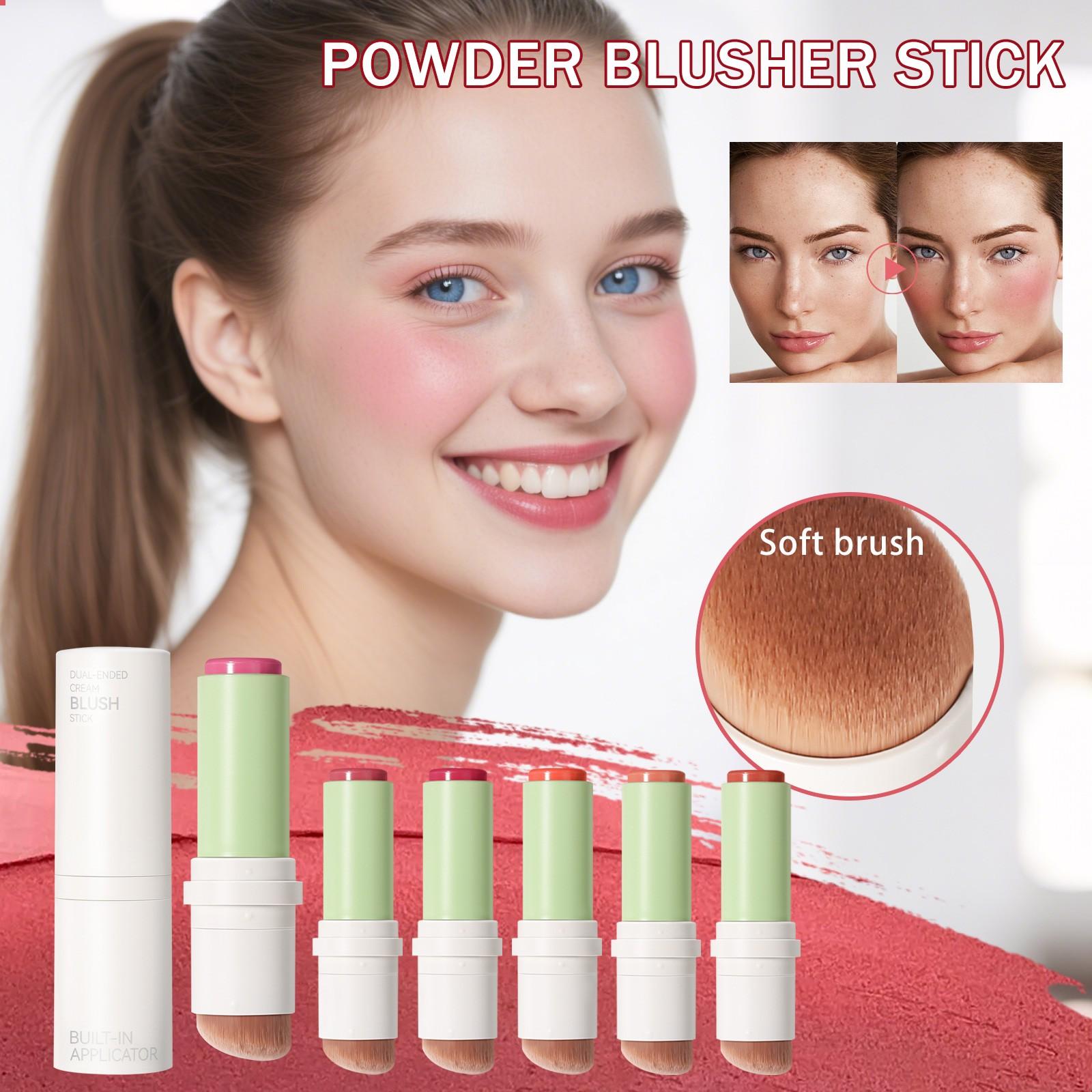 Cream Blush Stick With Brush, Smooth Texture, Long-lasting Color, 2-in-1 Multi-sided Blush, Suitable For Cheeks And Lips One Size
Cream Blush Stick With Brush, Smooth Texture, Long-lasting Color, 2-in-1 Multi-sided Blush, Suitable For Cheeks And Lips One Size