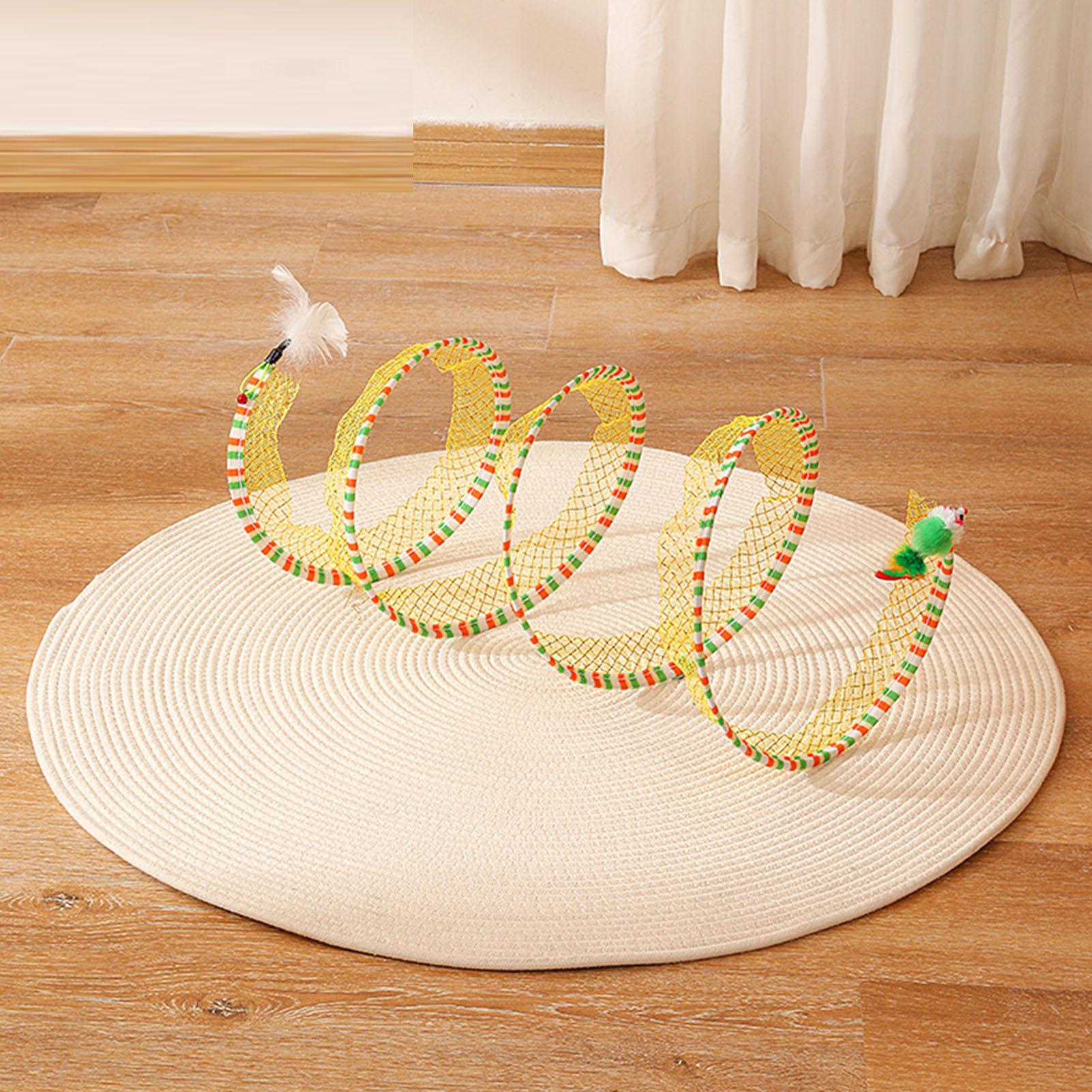 S Shaped Cat Tunnel Steel Wire Multifunctional Toy Funny Folding Cat Tube Tunnel for Home Yellow
S Shaped Cat Tunnel Steel Wire Multifunctional Toy Funny Folding Cat Tube Tunnel for Home Yellow