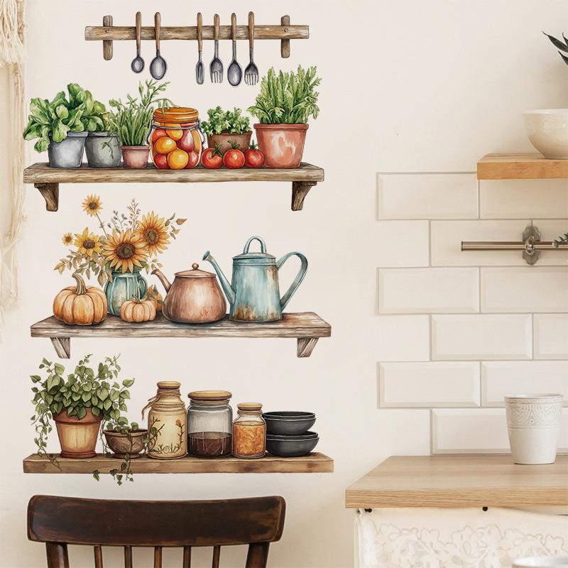 Kitchen kitchen utensils bedroom living room home wall background beautification decorative wall stickers 40*60
Kitchen kitchen utensils bedroom living room home wall background beautification decorative wall stickers 40*60