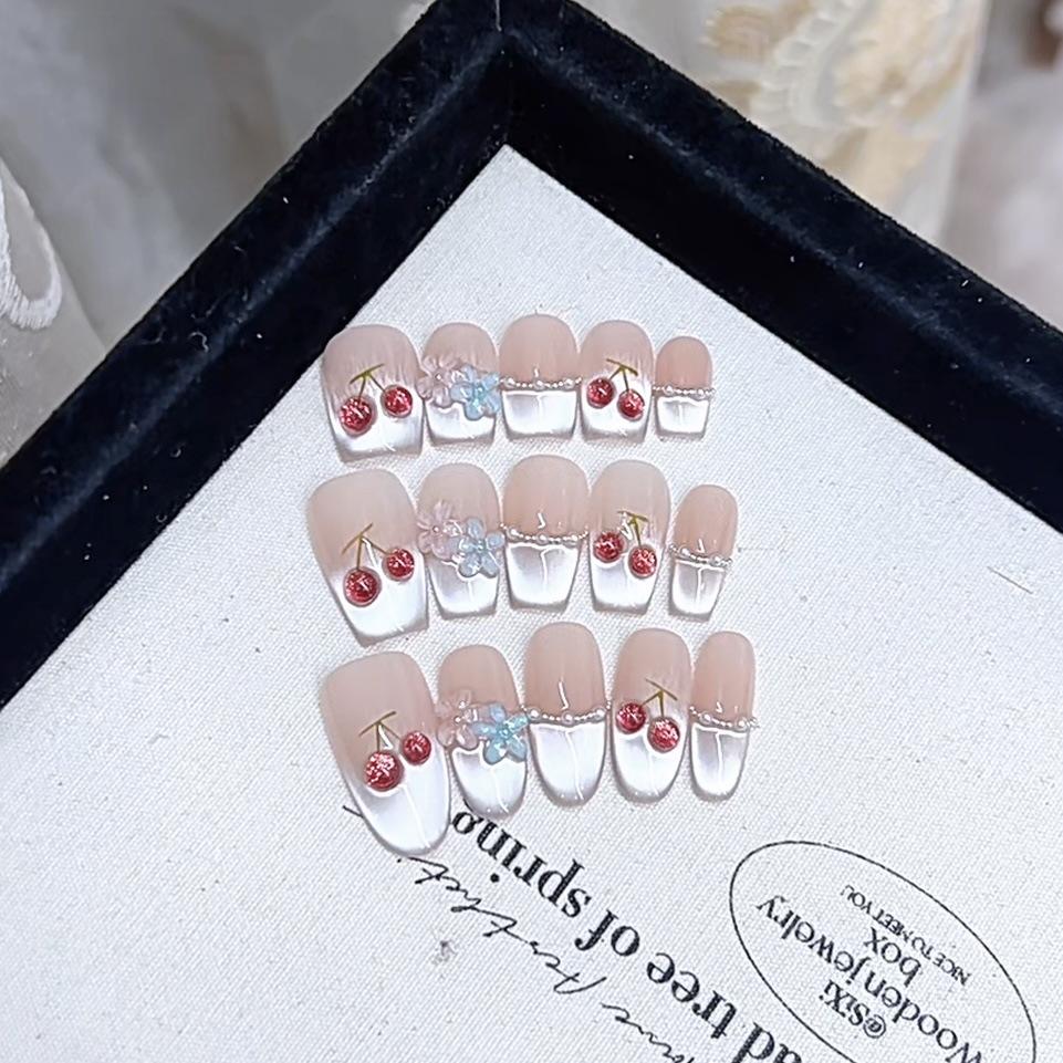 Hand-woven Armor Cherry Maruko Three-dimensional Hand-painted Big Cherry Cat Eye Pure Nail Art Patch Large L
Hand-woven Armor Cherry Maruko Three-dimensional Hand-painted Big Cherry Cat Eye Pure Nail Art Patch Large L