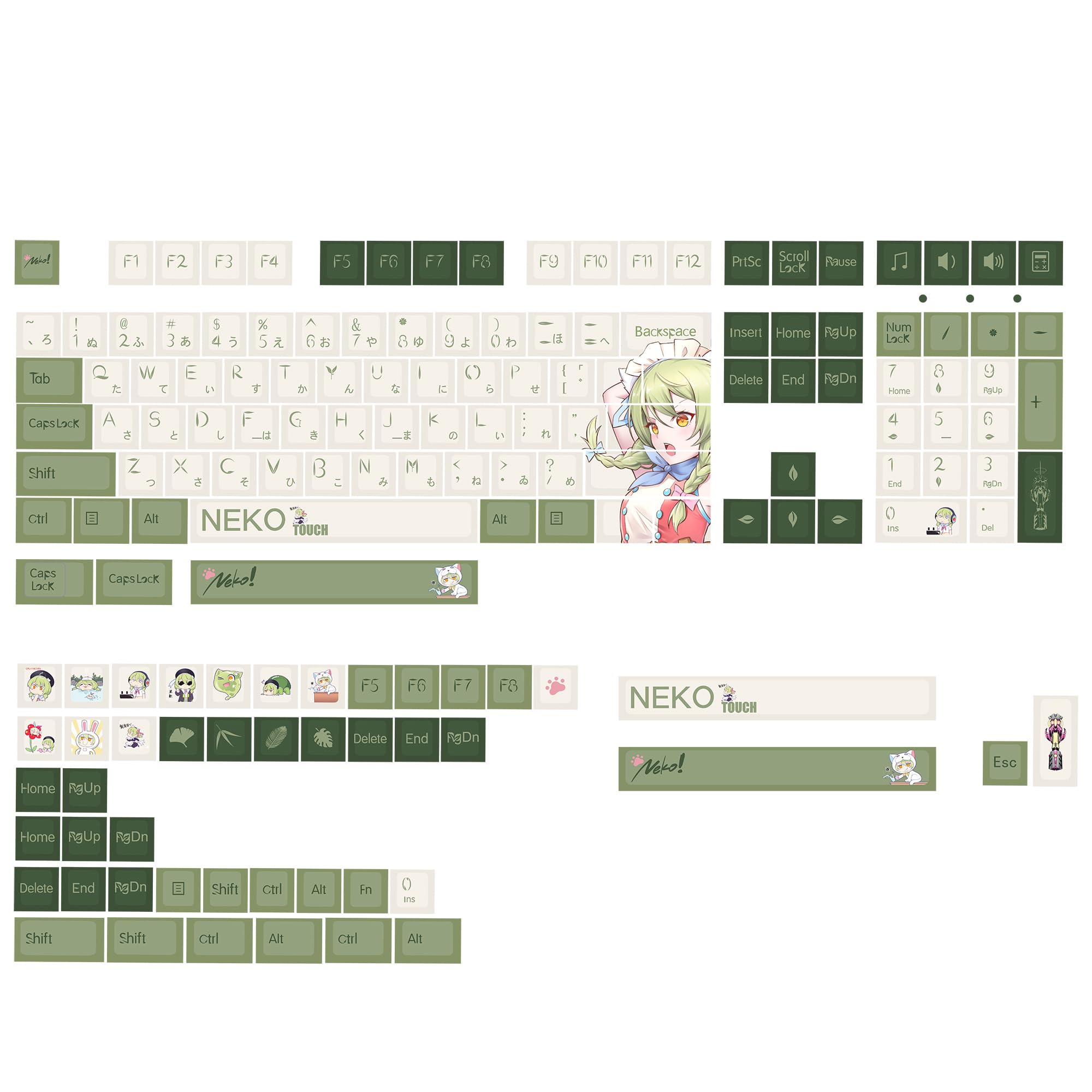 Mechkeys Utyping Neko Touch Cherry Profile 157 Key PBT Keycap Set MX Switches and Die Subs for 87 Key TKL and Full Size Keyboards × Keycaps, 60%, 65%,
Mechkeys Utyping Neko Touch Cherry Profile 157 Key PBT Keycap Set MX Switches and Die Subs for 87 Key TKL and Full Size Keyboards × Keycaps, 60%, 65%,