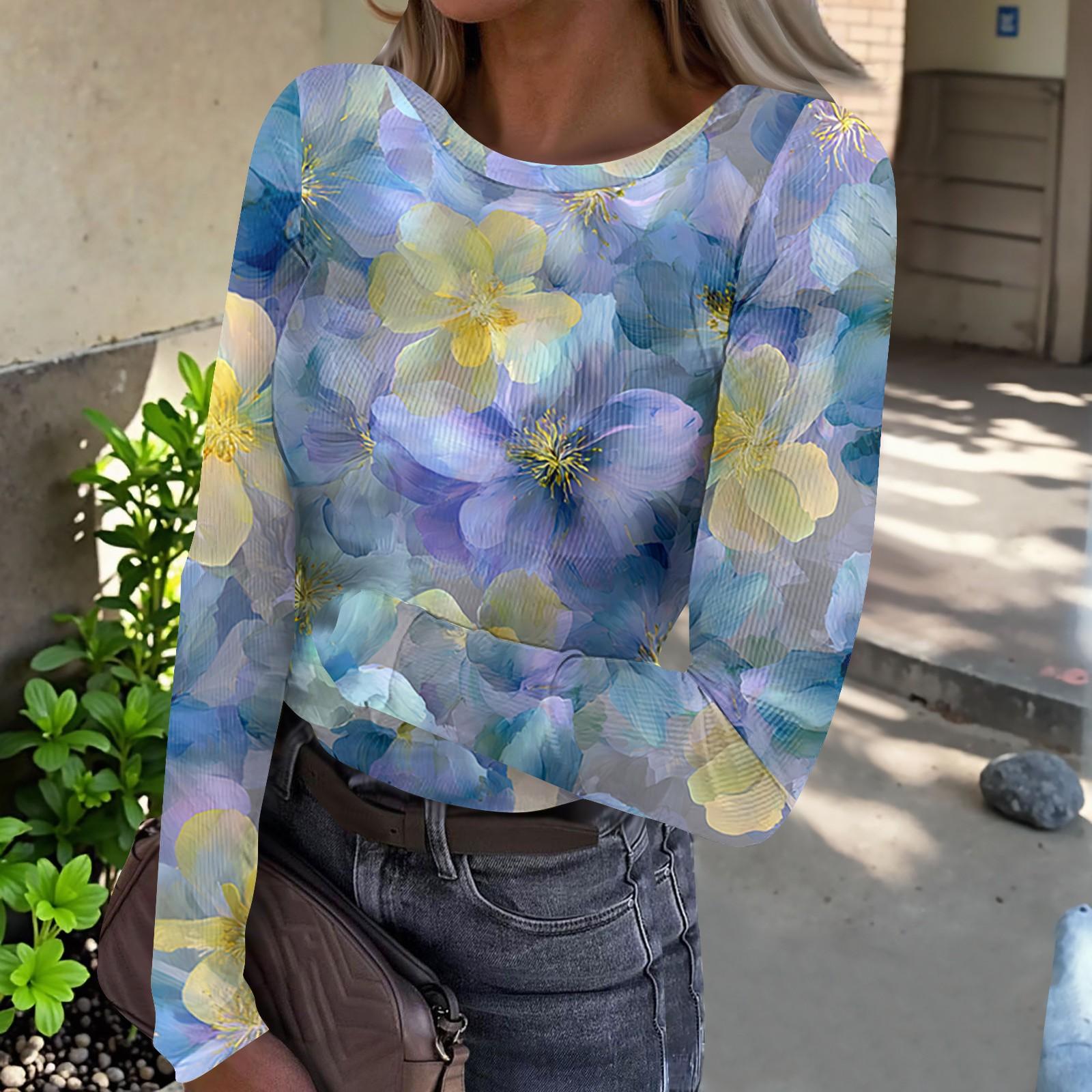 Women’s Casual Long Sleeve Crew Neck Top with Floral Print Ribbed Texture Lightweight Pullover Blouse for Everyday Wear XXL жовтий
Women’s Casual Long Sleeve Crew Neck Top with Floral Print Ribbed Texture Lightweight Pullover Blouse for Everyday Wear XXL жовтий