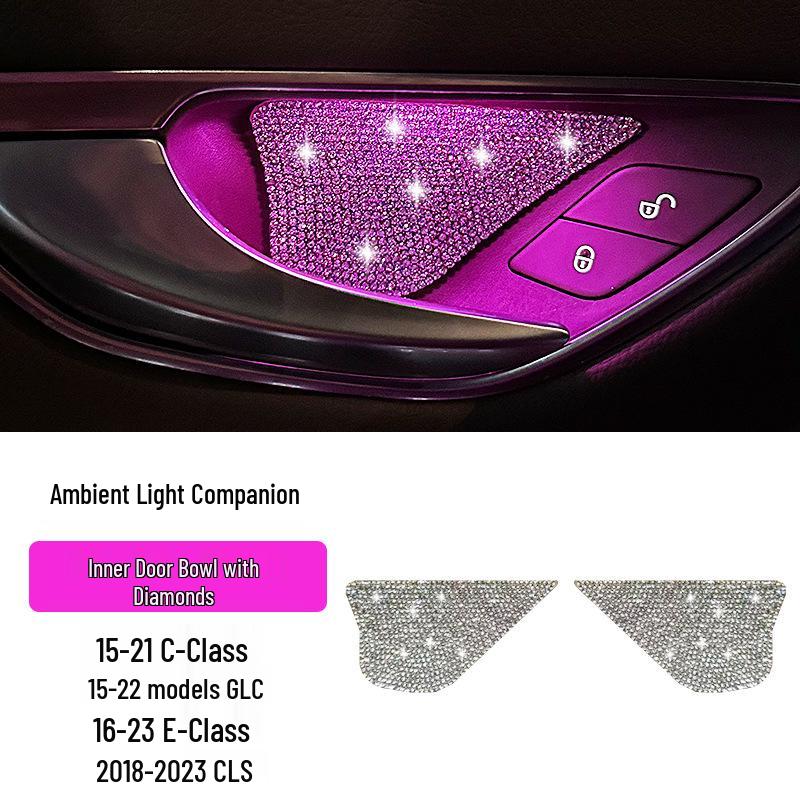 Mercedes Diamond Interior Door Handle Stickers for E300L, GLC300L, C260L, EQE, S450L
Mercedes Diamond Interior Door Handle Stickers for E300L, GLC300L, C260L, EQE, S450L