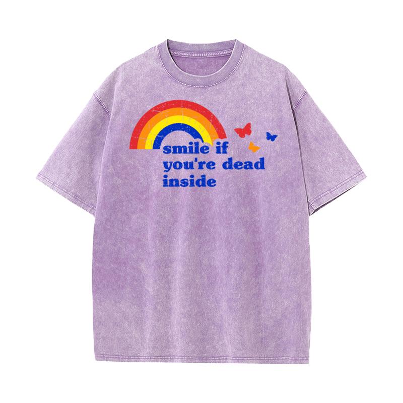 Pure Cotton Unisexs Short Sleeve Smile if Dead Washed T Shirt Casual Tops Tees Graphic Cool Crew Neck Washed Tees S
Pure Cotton Unisexs Short Sleeve Smile if Dead Washed T Shirt Casual Tops Tees Graphic Cool Crew Neck Washed Tees S