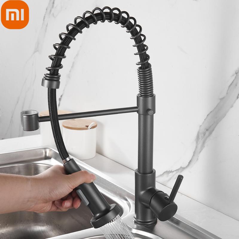 Xiaomi 360°Swivel Spout Kitchen Sink Mixer Taps Black Brass Faucets for Kitchen Sink Single Lever Pull Out Hot Cold Water Crane
Xiaomi 360°Swivel Spout Kitchen Sink Mixer Taps Black Brass Faucets for Kitchen Sink Single Lever Pull Out Hot Cold Water Crane