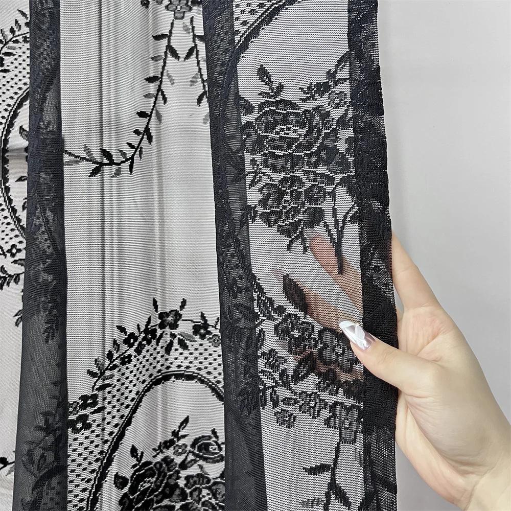 Чорна В язана Мереживна Вишита Штора для Спальні та Вітальні 145x114cm чорний
Чорна В язана Мереживна Вишита Штора для Спальні та Вітальні 145x114cm чорний