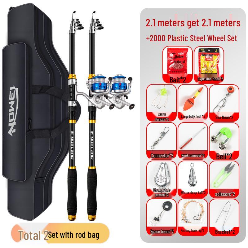 Complete Fishing Rod Set with Accessories - Long-Casting for Sea, Carp, and Bighead Carp Fishing
Complete Fishing Rod Set with Accessories - Long-Casting for Sea, Carp, and Bighead Carp Fishing