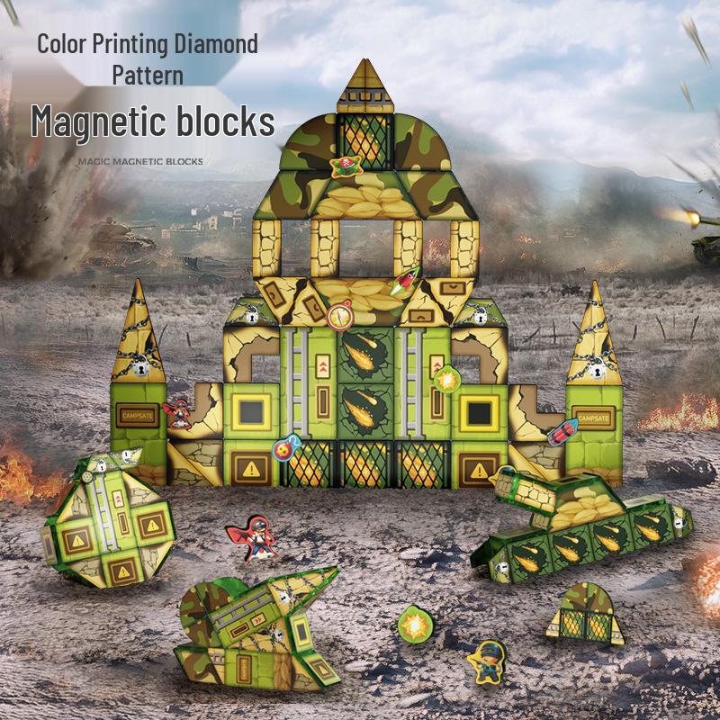 Dige Magnetic Tiles: Diamond Pattern Stained Glass Building Blocks & Military Space Scene Stickers
Dige Magnetic Tiles: Diamond Pattern Stained Glass Building Blocks & Military Space Scene Stickers