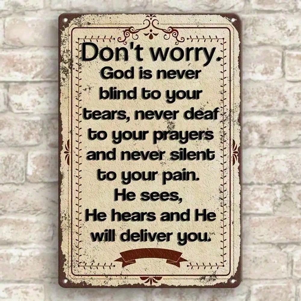 Vintage Metal Wall Art God Is Not Blind Sign 8x12 Inch Industrial Steel Religious Quote Home Decor різнокольоровий
Vintage Metal Wall Art God Is Not Blind Sign 8x12 Inch Industrial Steel Religious Quote Home Decor різнокольоровий