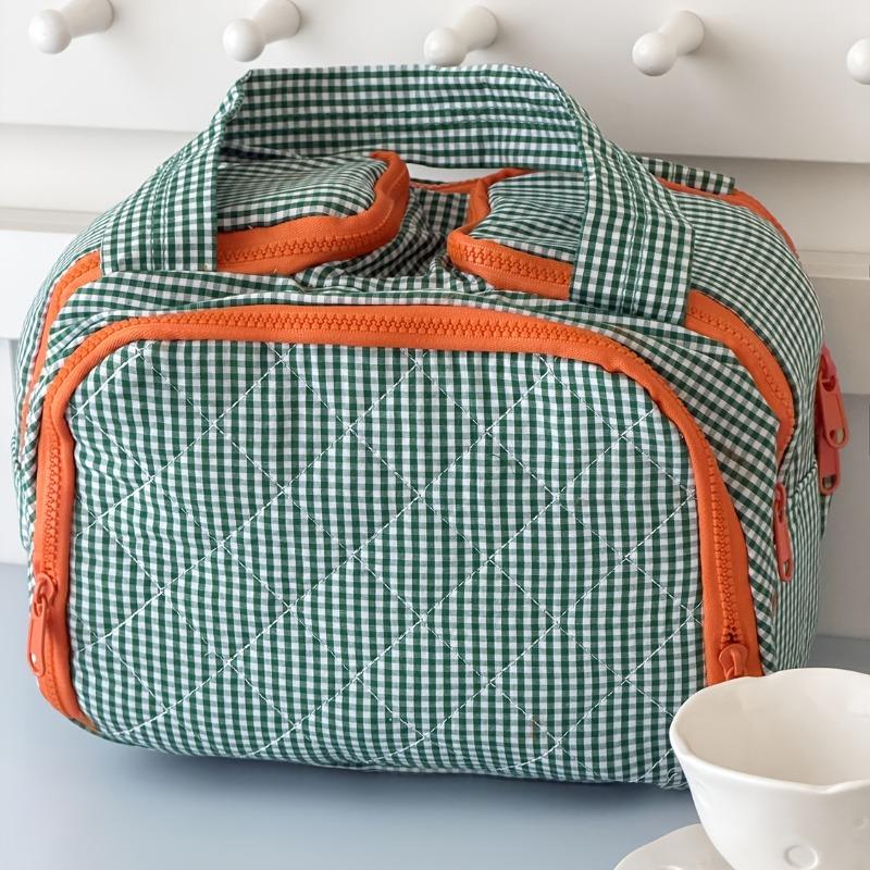 Large Capacity Checkered Tote Bag Vintage Quilted Travel Makeup Organizer Portable Toiletry Cosmetic Storage Bag with Handles 1 piece pack
Large Capacity Checkered Tote Bag Vintage Quilted Travel Makeup Organizer Portable Toiletry Cosmetic Storage Bag with Handles 1 piece pack