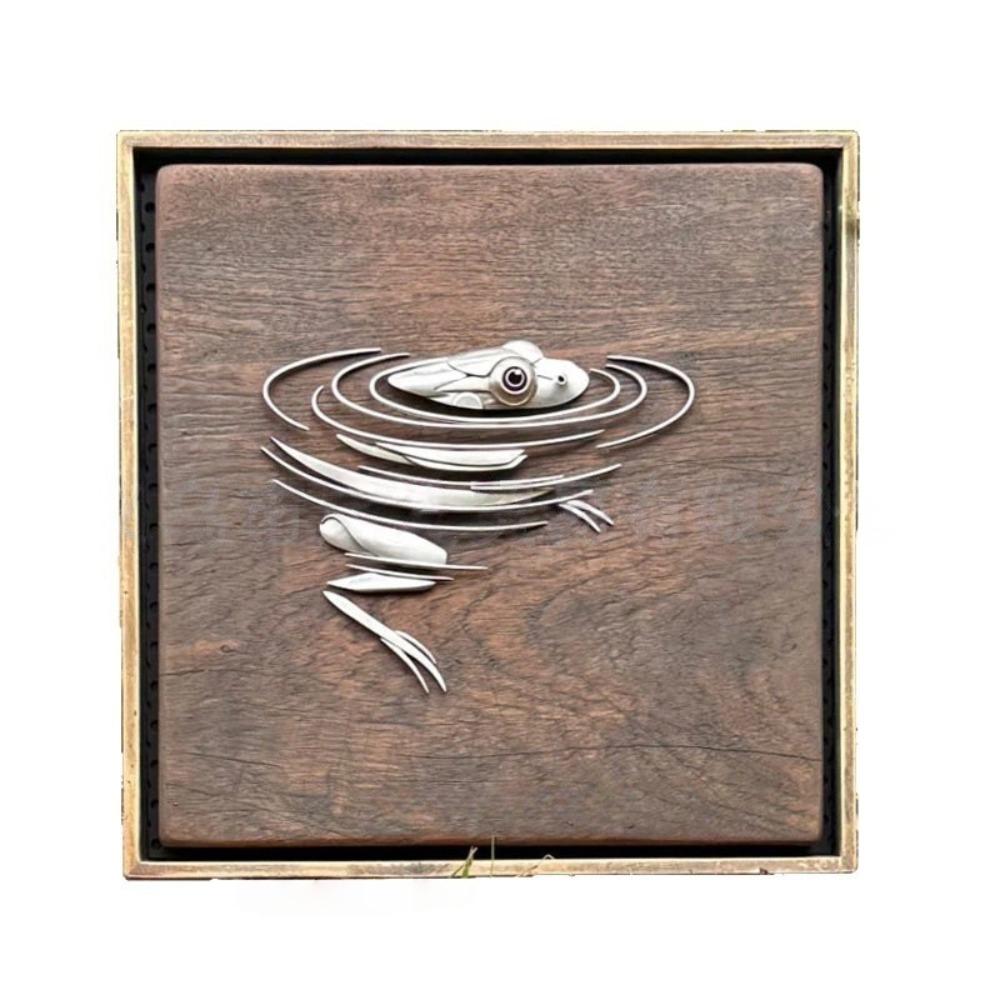 Dynamic Visual Effects Metal Frog Sculpture Frog-Themed Framed Wall Decor Living Room Decor срібний
Dynamic Visual Effects Metal Frog Sculpture Frog-Themed Framed Wall Decor Living Room Decor срібний