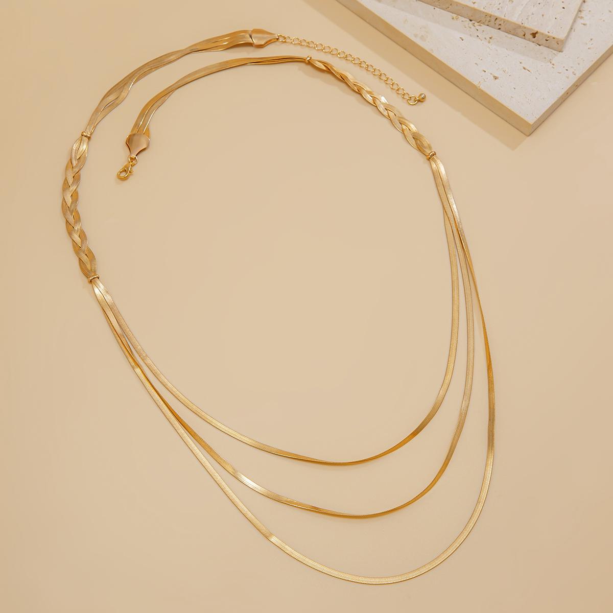 Ingemark Multilayer Twisted Flat Snake Chain Necklace for Women Goth Adjustable Smooth Tassel Link Jewelry Accessories Gift New
Ingemark Multilayer Twisted Flat Snake Chain Necklace for Women Goth Adjustable Smooth Tassel Link Jewelry Accessories Gift New
