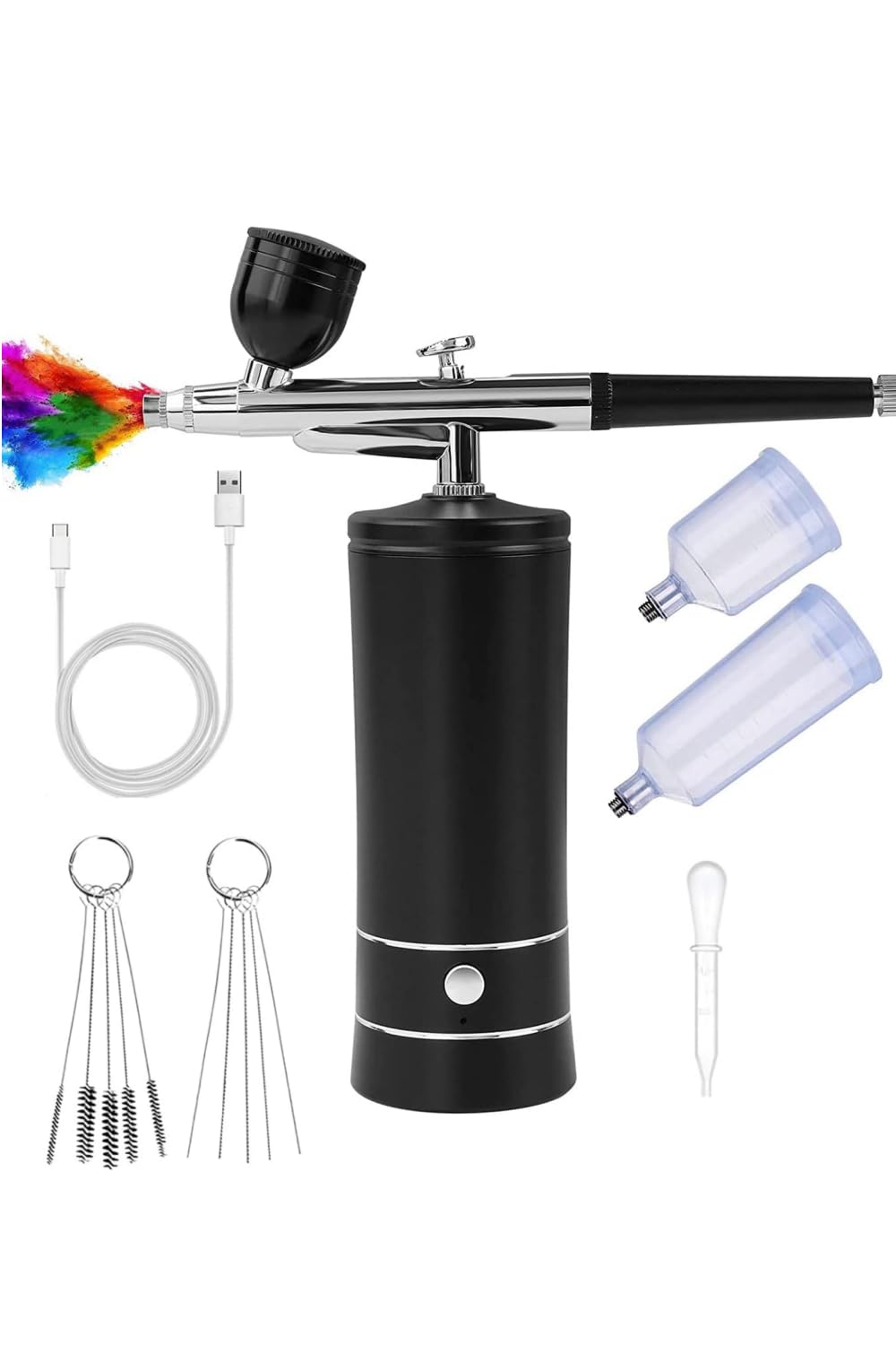 YFFSFDC Airbrush Compressor Handpiece Set 0.3mm Rechargeable USB Type-C Small Modeling Painting DIY Crafts Black
YFFSFDC Airbrush Compressor Handpiece Set 0.3mm Rechargeable USB Type-C Small Modeling Painting DIY Crafts Black