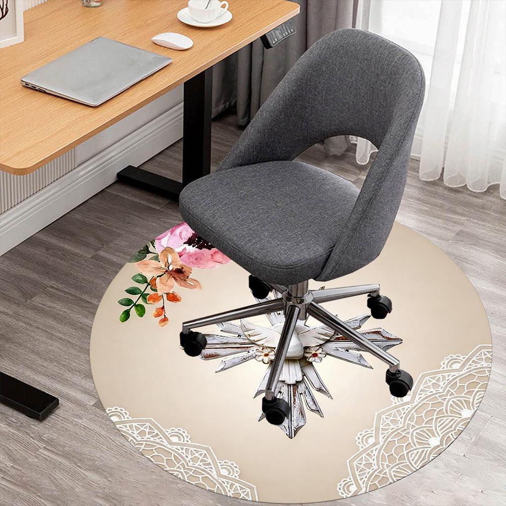 1pc Floral Cross Round Chair mat office Area Rug - Non-Slip, Floor Mat for Office, Bedroom, and Indoor Decor p127235 80cm by 80cm
1pc Floral Cross Round Chair mat office Area Rug - Non-Slip, Floor Mat for Office, Bedroom, and Indoor Decor p127235 80cm by 80cm