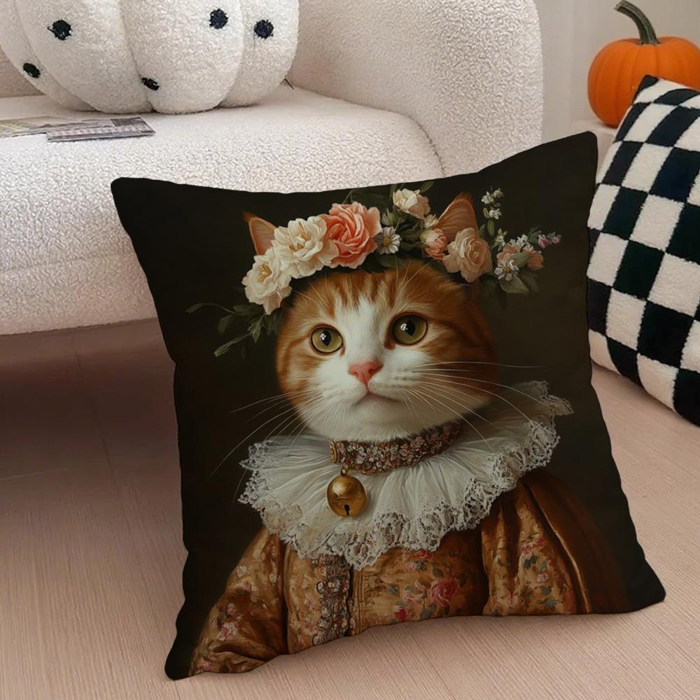 Regal Cute Art Renaissance Royal Cat Funny Cushion Cover Throw Pillow Cover Hidden Button Durable Polyester Chair Cushion 30cmx30cm
Regal Cute Art Renaissance Royal Cat Funny Cushion Cover Throw Pillow Cover Hidden Button Durable Polyester Chair Cushion 30cmx30cm