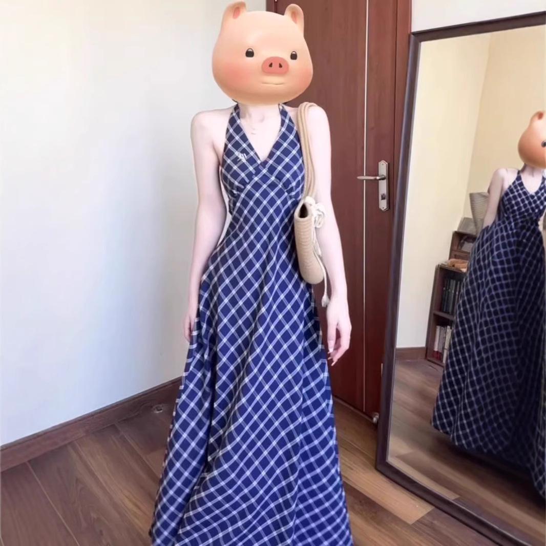 Women s Retro Plaid Halter Dress 2025: Summer Waist-Slimming, Figure-Flattering Vacation Sling Maxi XL
Women s Retro Plaid Halter Dress 2025: Summer Waist-Slimming, Figure-Flattering Vacation Sling Maxi XL