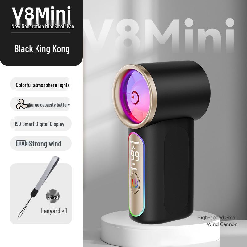 2026 Compact USB Fashion Mini Fan with Atmosphere Light, High-Speed & Stepless Speed Control 2400mAh Brushless Motor чорний
2026 Compact USB Fashion Mini Fan with Atmosphere Light, High-Speed & Stepless Speed Control 2400mAh Brushless Motor чорний