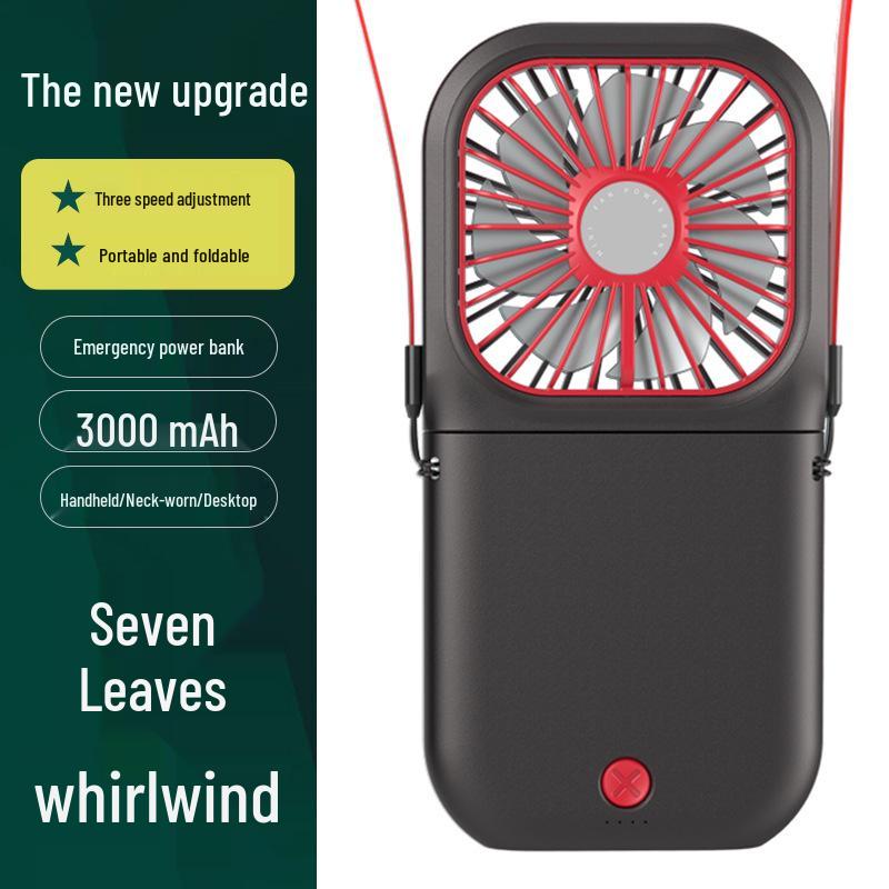 2-in-1 Foldable Handheld and Neck-Hanging Portable Silent Fan with Power Bank 162*80*17 mm чорний
2-in-1 Foldable Handheld and Neck-Hanging Portable Silent Fan with Power Bank 162*80*17 mm чорний