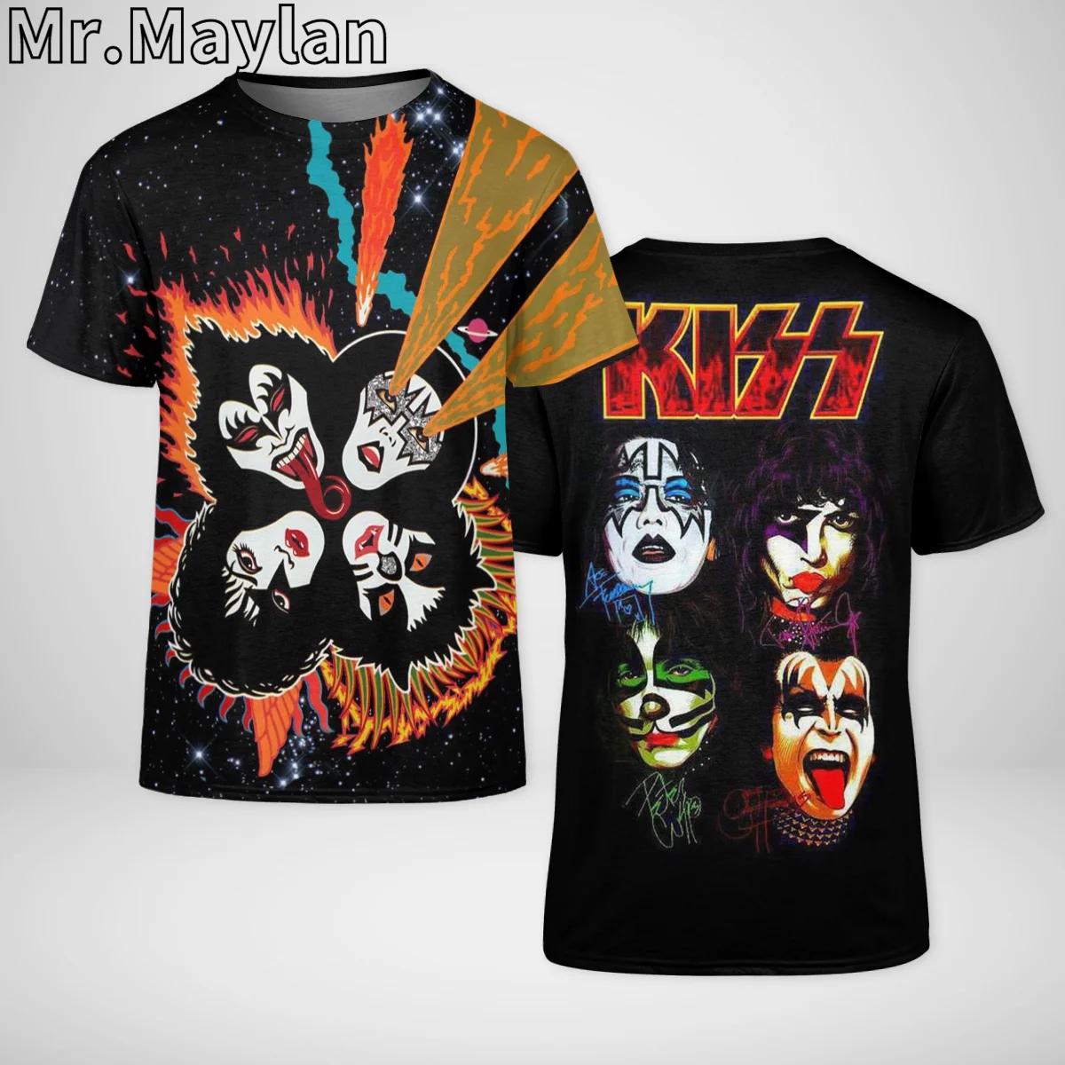 Летний топ с круглым вырезом и 3D-принтом рок-группы Kiss, модная повседневная мужская футболка с коротким рукавом XL
Летний топ с круглым вырезом и 3D-принтом рок-группы Kiss, модная повседневная мужская футболка с коротким рукавом XL