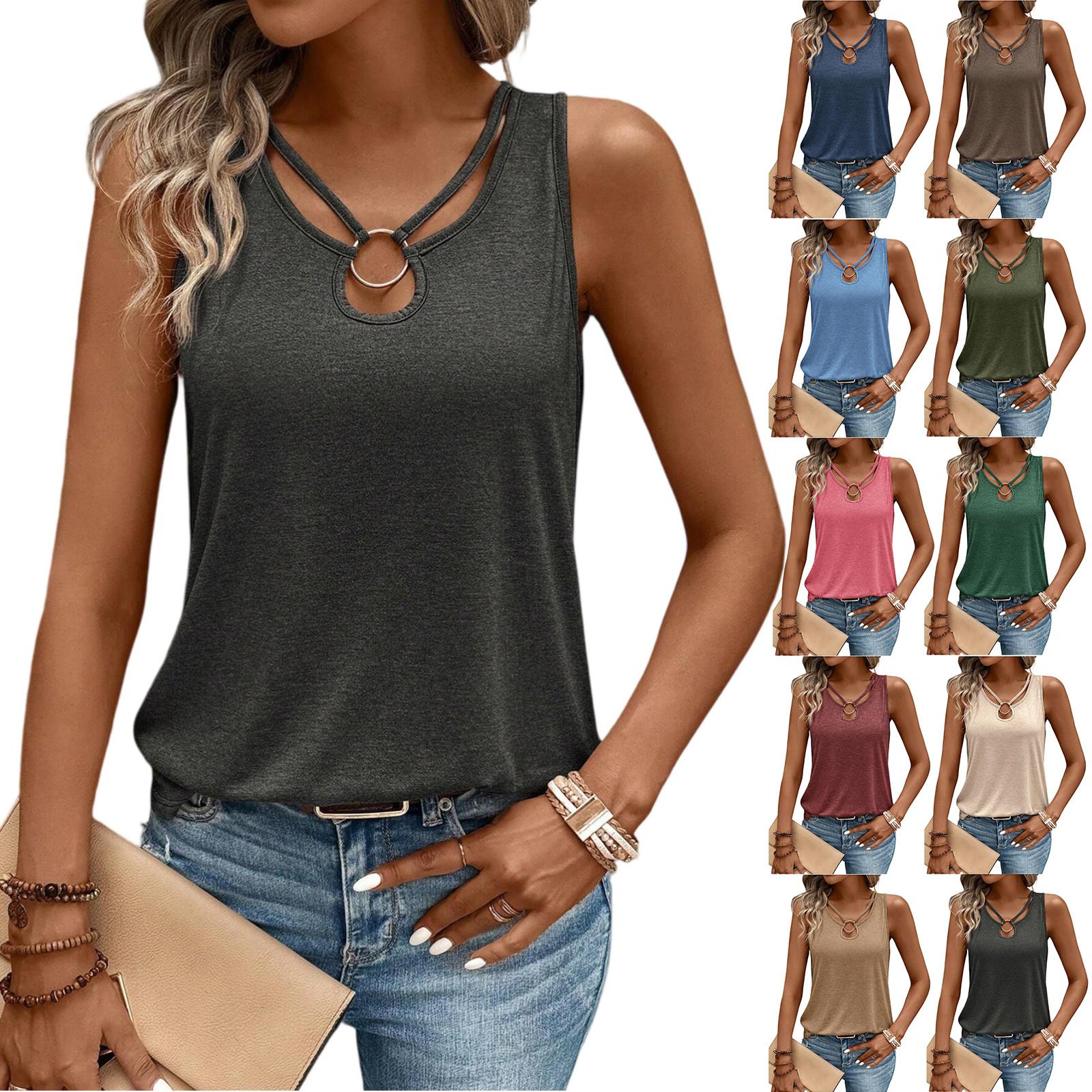 Women s Fashion Casual Solid Colour V-Neck Hollow Ring Vest Sleeveless T-Shirt Top XL винний
Women s Fashion Casual Solid Colour V-Neck Hollow Ring Vest Sleeveless T-Shirt Top XL винний