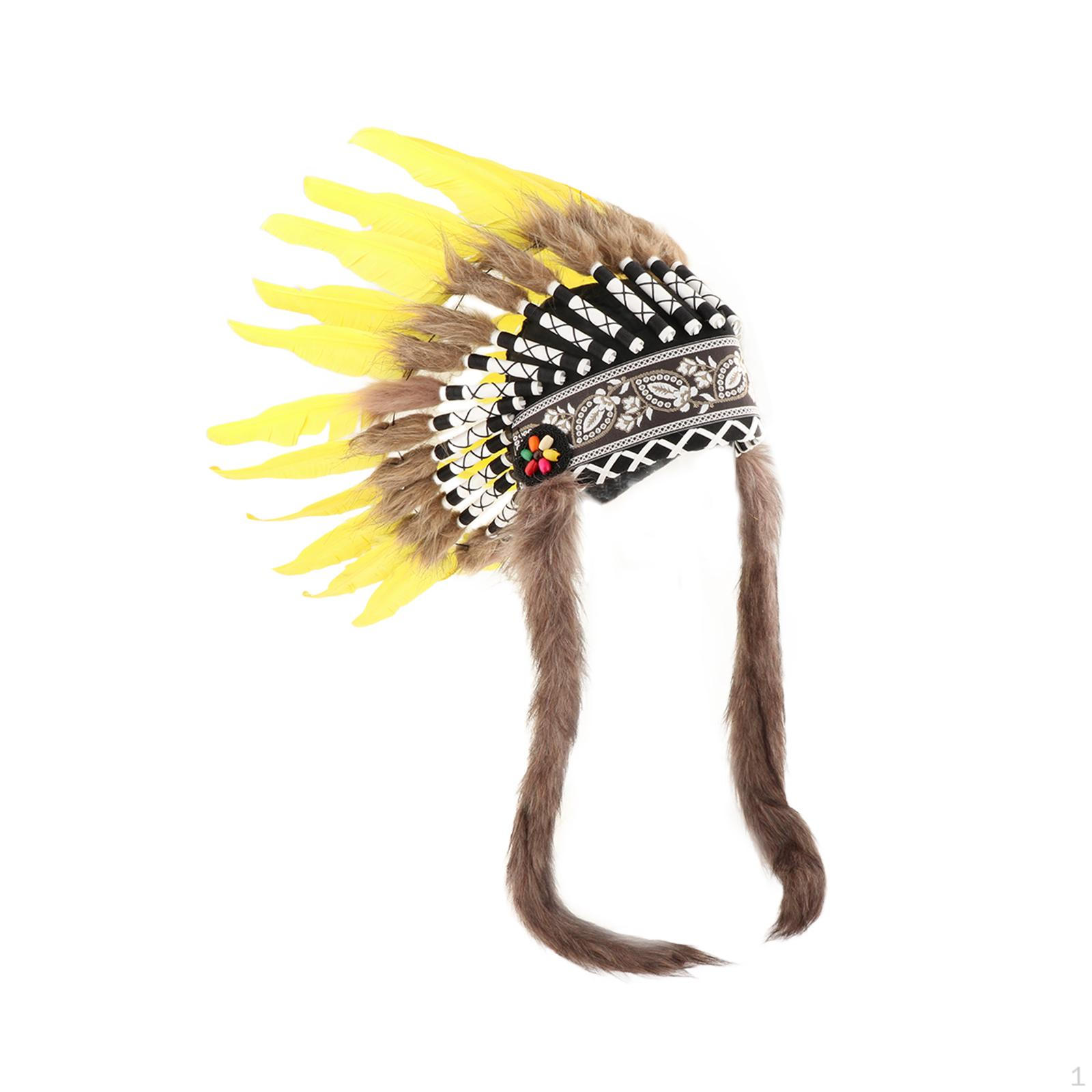 Искусственный головной убор из перьев в американском стиле, винтажный стиль, маскарадный костюм на Хэллоуин жёлтый
Искусственный головной убор из перьев в американском стиле, винтажный стиль, маскарадный костюм на Хэллоуин жёлтый