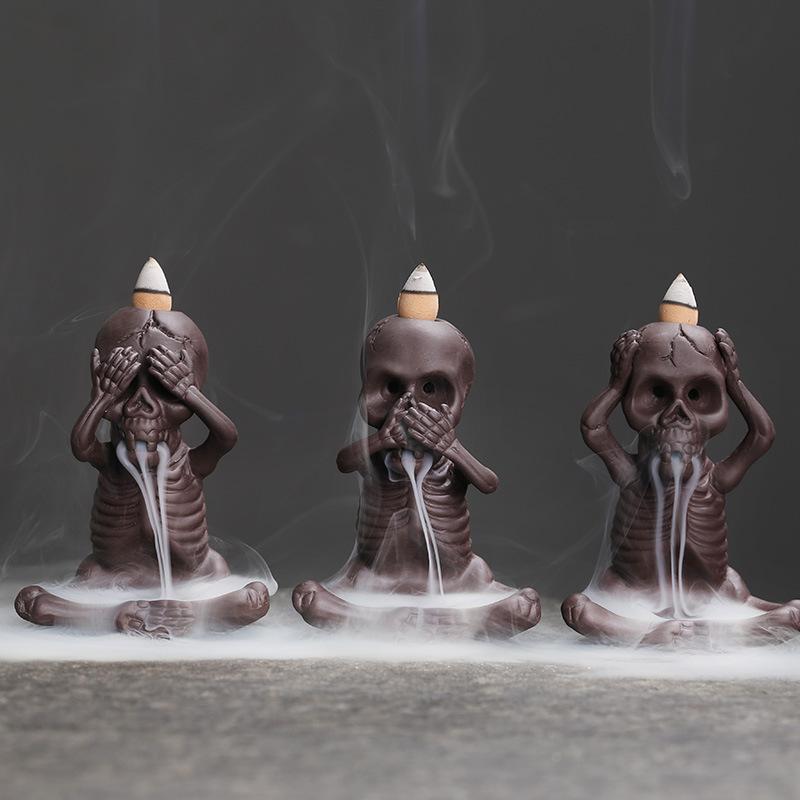 1pc Waterfall Incense Burner Halloween Skeleton Backflow Incense Burner Home Decor Creative Aromatherapy Gift (Without Incense)
1pc Waterfall Incense Burner Halloween Skeleton Backflow Incense Burner Home Decor Creative Aromatherapy Gift (Without Incense)