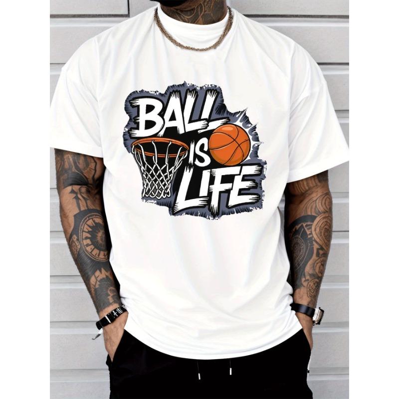 European sizes Classic Street Style Basketball Hoop Ball Is Life Graphic T Shirt Men s Fashion Casual Trendy Sportswear Adult Men Casual Wear 4XL білий
European sizes Classic Street Style Basketball Hoop Ball Is Life Graphic T Shirt Men s Fashion Casual Trendy Sportswear Adult Men Casual Wear 4XL білий