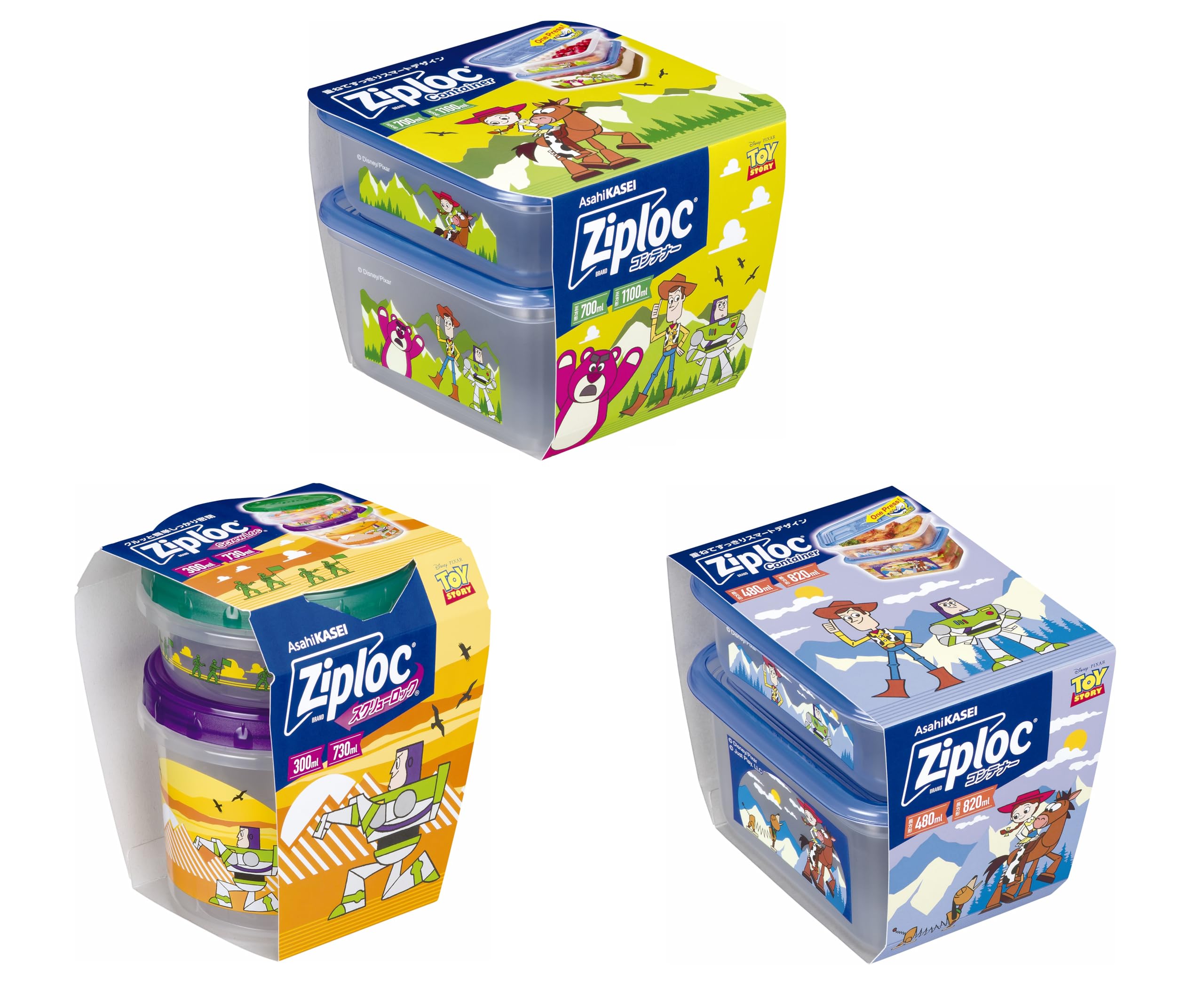 Ziploc Disney 24 Toy Story 3-Piece Set Screw Lock (300ml & 730ml) & Rectangular Container (480ml & 820ml) & Square Container (700ml & 1100ml)
Ziploc Disney 24 Toy Story 3-Piece Set Screw Lock (300ml & 730ml) & Rectangular Container (480ml & 820ml) & Square Container (700ml & 1100ml)