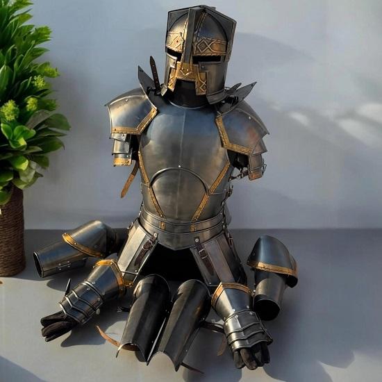 Moria Dwarf Dwarven Steel Knight Armor Suit Полный доспех с кирасой, поножами, шлемом Косплей Ларп Полный доспех
Moria Dwarf Dwarven Steel Knight Armor Suit Полный доспех с кирасой, поножами, шлемом Косплей Ларп Полный доспех