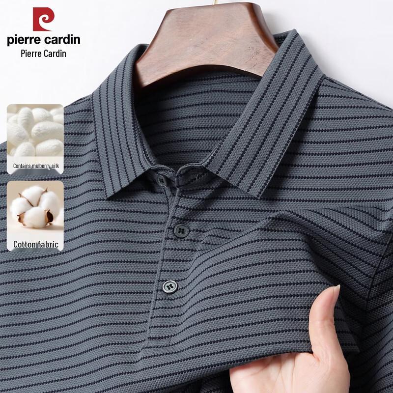 Pierre Cardin Men s Striped Silk Blend Polo Shirt 185
Pierre Cardin Men s Striped Silk Blend Polo Shirt 185