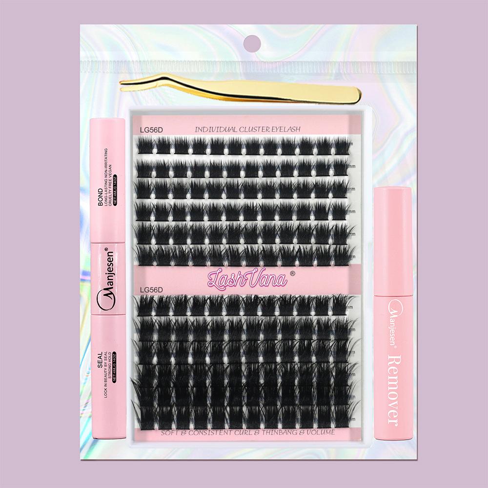 Lashkit 56D False Eyelash & Glue Set: European & American-Style, Thick, Self-Adhesive, 12 Rows
Lashkit 56D False Eyelash & Glue Set: European & American-Style, Thick, Self-Adhesive, 12 Rows