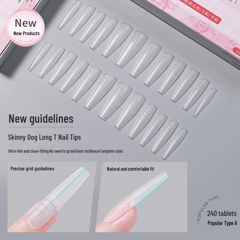 Ultra-Thin Traceless T-Shaped Nail Tips: Transparent, No Carving Needed, with Auxiliary Line for Salon Use
Ultra-Thin Traceless T-Shaped Nail Tips: Transparent, No Carving Needed, with Auxiliary Line for Salon Use