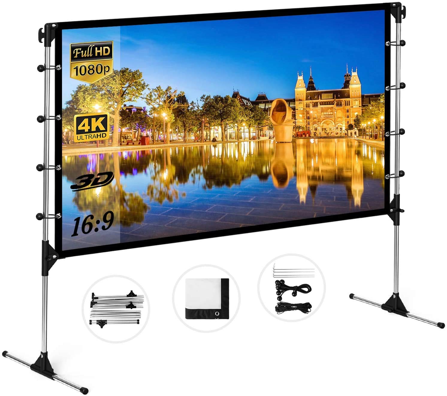 Screen 120 Inch Projector Screen with Stand Freestanding Screen Projector Screen Screen Wall Mounted Portable Foldable Projection 3D Full HD 4K
Screen 120 Inch Projector Screen with Stand Freestanding Screen Projector Screen Screen Wall Mounted Portable Foldable Projection 3D Full HD 4K