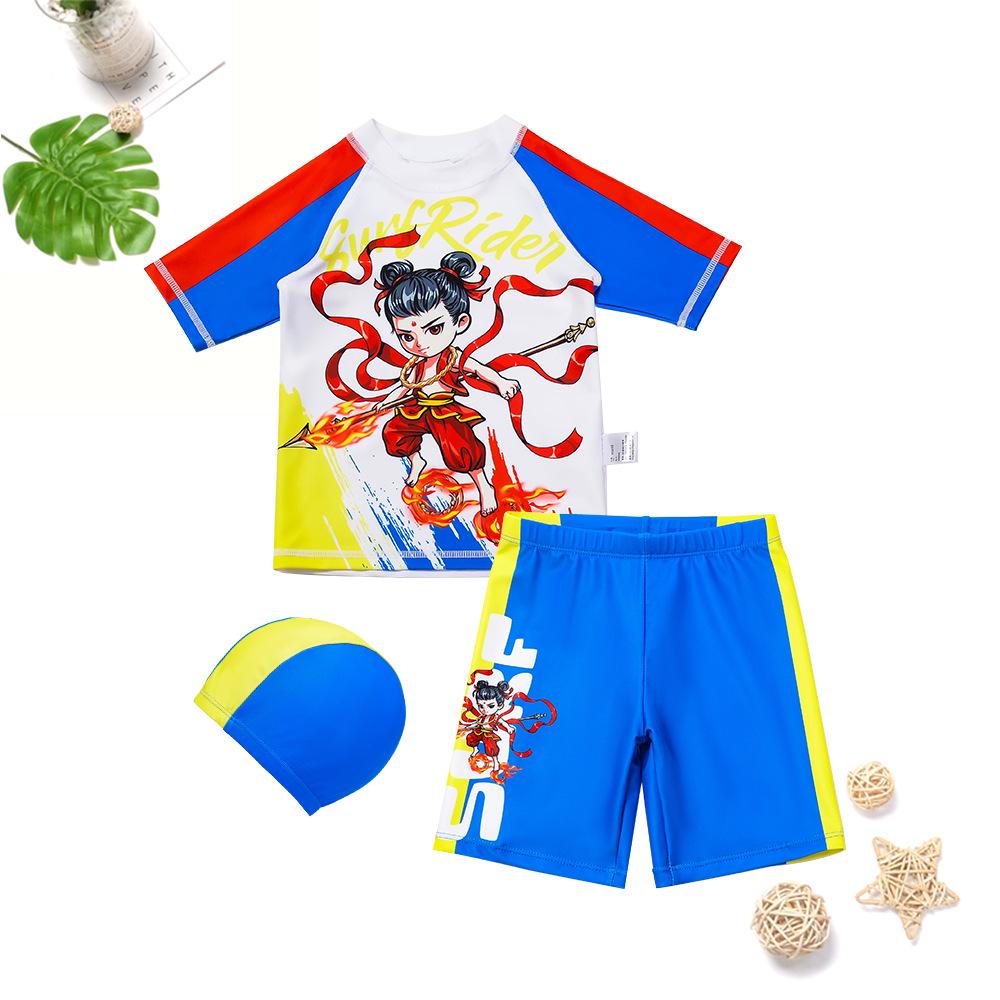 2025 Nezha Kids Cartoon Two-Piece Swimsuit with Swim Cap - Cute Design for Boys & Children 130 (Height 120cm, Up to 22kg)
2025 Nezha Kids Cartoon Two-Piece Swimsuit with Swim Cap - Cute Design for Boys & Children 130 (Height 120cm, Up to 22kg)