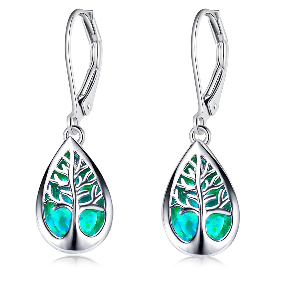 Модные длинные серьги-подвески «Дерево жизни» для женщин, бохо, имитация синего огненного опала, женские, эффектные ювелирные изделия, аксессуары, подарки
Модные длинные серьги-подвески «Дерево жизни» для женщин, бохо, имитация синего огненного опала, женские, эффектные ювелирные изделия, аксессуары, подарки